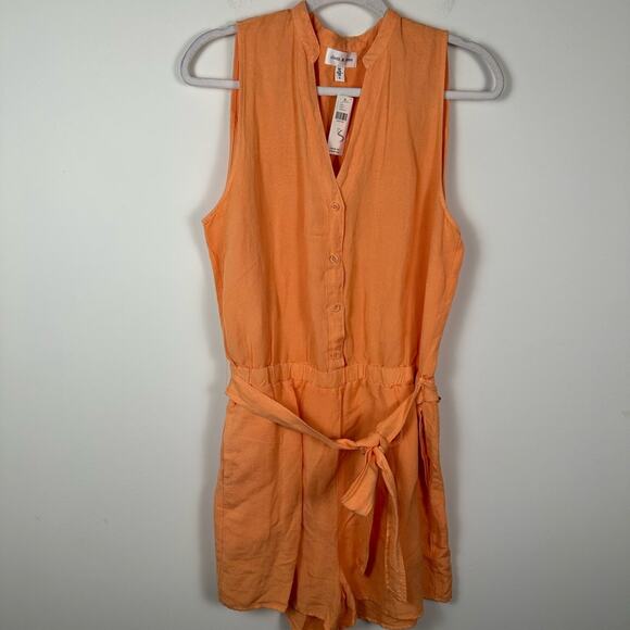 NWT Cloth and Stone sleeveless button down romper, Size Large linen/rayon - Picture 10 of 10